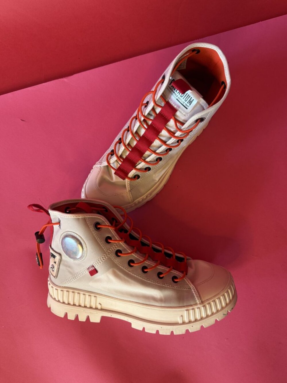 Palladium Pallashock Mid Ticket to Earth Star White Sneaker Boots - Picture 10 of 11